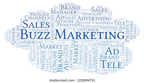 Word cloud with text Buzz Marketing.