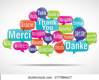 Word Cloud Word Thank You Different Stock Illustration 1777884617 ...