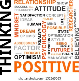 Word Cloud Thinking Positive Related Items Stock Illustration 132365063 ...