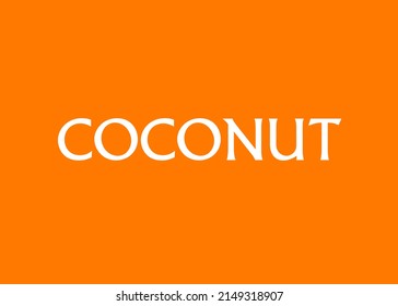 Word Coconut White Characters On Summer Stock Illustration 2149318907 ...