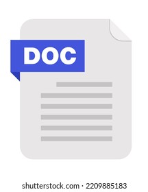 Word Document File Format Icon Illustration