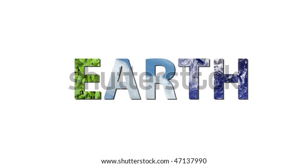 Word Earth Written Composing Elements Earth Stock Illustration 47137990