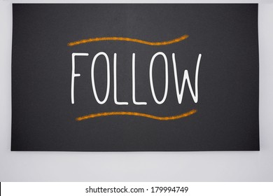 Word Follow Written On Big Blackboard Stock Illustration 179994749 ...