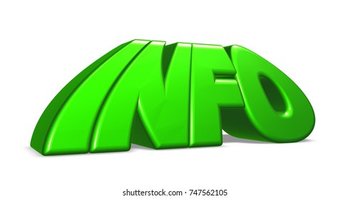 the word info - 3d rendering