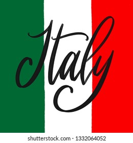 Viva Italy Letter Background National Flag Stock Vector (Royalty Free ...