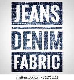 Word Jeans Denim Fabric Made Jeans Stock Illustration 631781162 ...