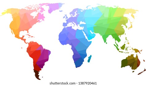 Word Map Full Color Design Stock Illustration 1387920461 | Shutterstock