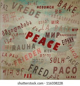 Word Peace In Many Different Languages