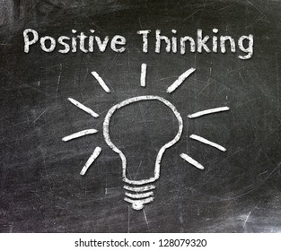 Word Positive Thinking Light Bulb Stock Illustration 128079320 ...