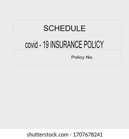 Word Schedule And Covid -19 Insurance Policy With Policy No. For Create Header Of Insurance Policy Coverage