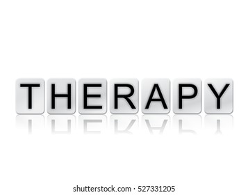 Word Therapy Written Tile Letters Isolated Stock Illustration 527331205 ...