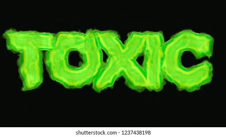 Word Toxic Letters Smoke 3d Rendering Stock Illustration 1237438198 ...
