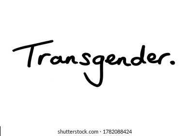 Word Transgender Handwritten On White Background Stock Illustration ...