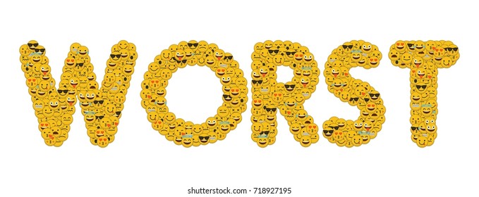 word-worst-written-social-media-emoji-stock-illustration-718927195