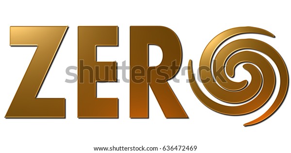Word Zero Swirl Used O 3d Stock Illustration 636472469