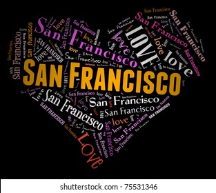 Wordcloud: Love Heart Of City San Francisco