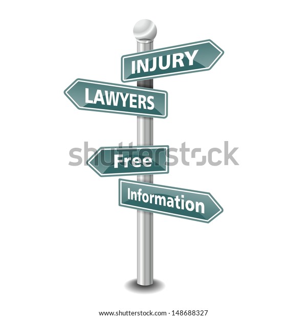 Words Injury Lawyers Icon Designed Green Stock Illustration ...