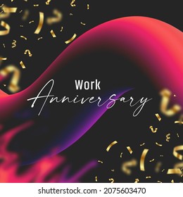 Work Anniversary Card Gradient Pattern 