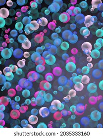 The work Background balls was performed using a digital tablet