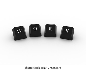 Work Computer Keys On White Background Stock Illustration 276263876 ...