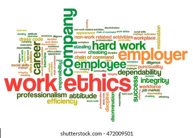 Work Ethics Issues Concepts Word Cloud Stock Illustration 472009501 ...