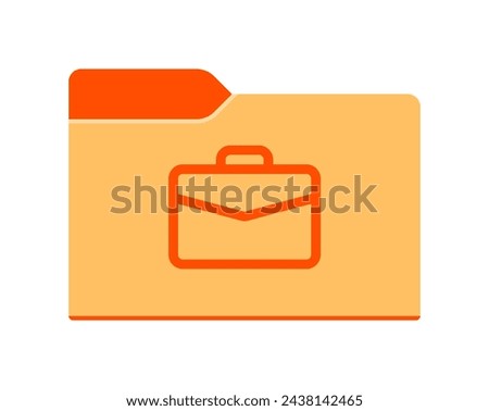 Work Folder Icon - Orange ( Operating System Folder Icons )