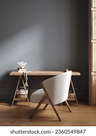 Work from home, home office, 3d render