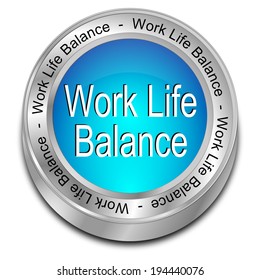 Work Life Balance Button Stock Illustration 194440076 | Shutterstock