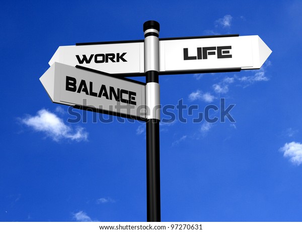 Work Life Balance Image Signpost Offering Stock Illustration 97270631 ...