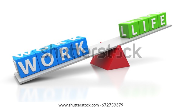 Work Life Words Balancing On Seesaw 스톡 일러스트 672759379 | Shutterstock