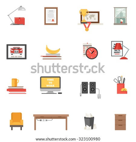 Royalty Free Stock Illustration Of Work Room Interior Single