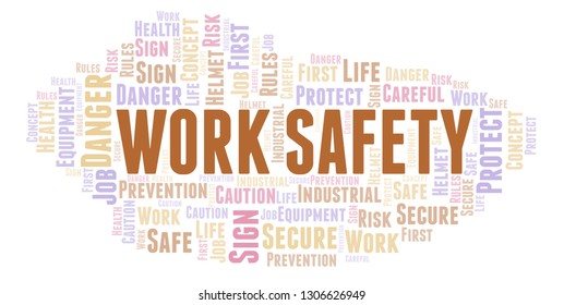 Work Safety Word Cloud Stock Illustration 1306626949 | Shutterstock