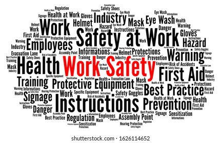 Work safety word cloud illustration - Powered by Shutterstock