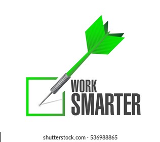 work smarter check dart sign concept illustration design graphic