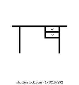 Work table icon. isolated, flat.