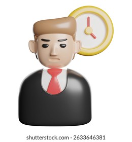 Work Time Schedule 3D Rendering Icon Illustration