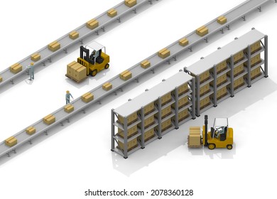 3,514 Isometric Factory Conveyor Images, Stock Photos & Vectors 