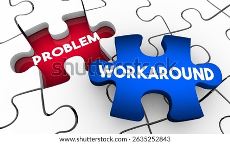 Workaround Puzzle Piece Solution Stopgap Temporary Fix 3d Illustration