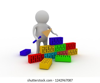 Worker Concept3d Illustration Stock Illustration 1242967087 | Shutterstock