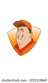 worker deliveryman in uniform and cap