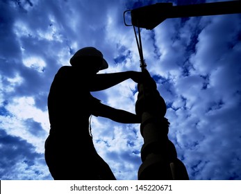 Worker Produce Oil.