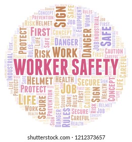 Worker Safety Word Cloud Stock Illustration 1212373657 | Shutterstock