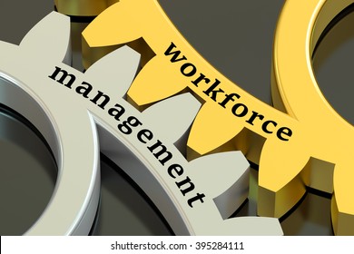 Workforce Management Concept On The Gearwheels