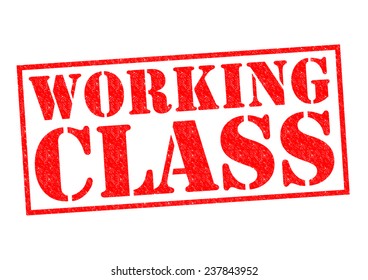 WORKING CLASS red Rubber Stamp over a white background.