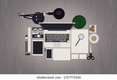 Working Desk for Creative Professions - Mock Up
