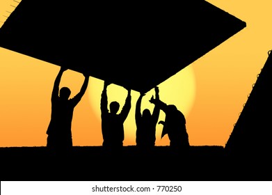 Working Men Stock Illustration 770250 | Shutterstock