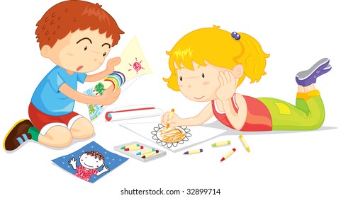 Working Together Vector Image Available Portfolio Stock Illustration ...