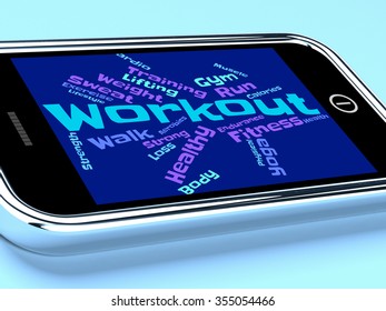 Workout Words Representing Getting Fit And Athletic