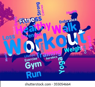 Workout Words Representing Physical Activity And Exercise 