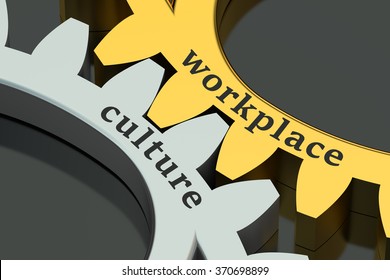 Workplace Culture concept on the gearwheels